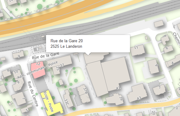 Rechercher une adresse dans un rayon de 100m